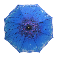 StormKing Auto Folding Nature Umbrella - Blue Daisy