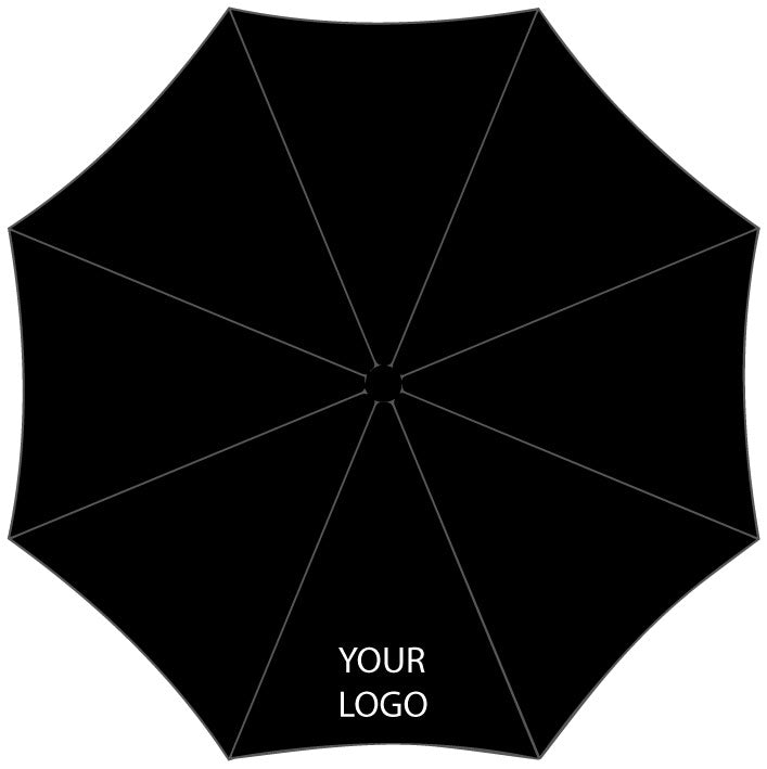 Auto O&C Folding Umbrella Black - From 25pcs Printed