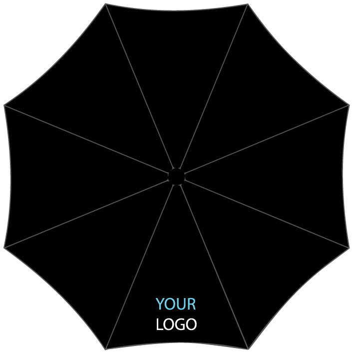Auto O&C Folding Umbrella Black - From 25pcs Printed