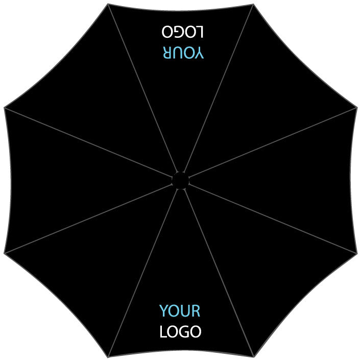 Auto O&C Folding Umbrella Black - From 25pcs Printed