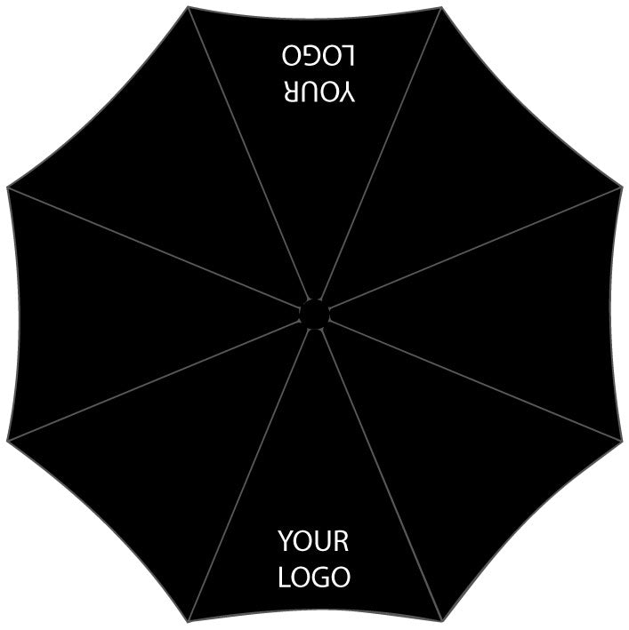 Auto O&C Folding Umbrella Black - From 25pcs Printed