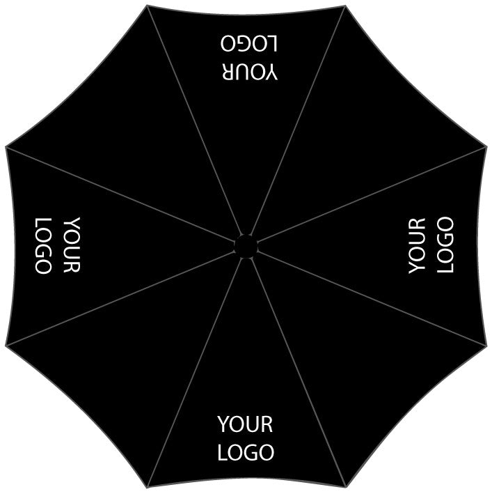 Auto O&C Folding Umbrella Black - From 25pcs Printed