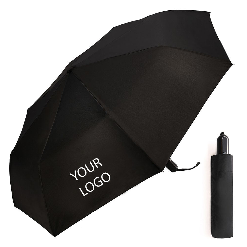 Auto O&C Folding Umbrella Black - From 25pcs Printed