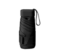 UW UPF 50+ Compact Mini Flat Travel Umbrella - Colour Match Handle