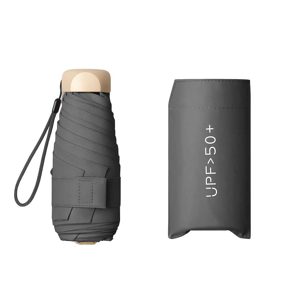 UW UPF50+ Compact Flat Travel Umbrella