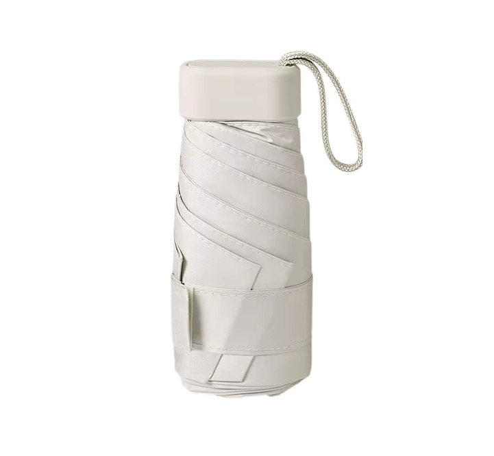 UW UPF 50+ Compact Mini Flat Travel Umbrella - Colour Match Handle