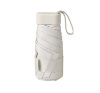 UW UPF 50+ Compact Mini Flat Travel Umbrella - Colour Match Handle