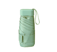 UW UPF 50+ Compact Mini Flat Travel Umbrella - Colour Match Handle