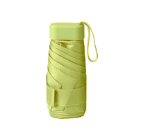 UW UPF 50+ Compact Mini Flat Travel Umbrella - Colour Match Handle