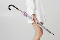 Fulton LUXE Birdcage Clear Dome Umbrella - Digital Blossom - Umbrellaworld