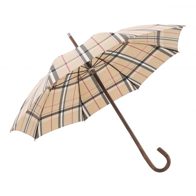 Chestnut Oxford Check - Bespoke umbrella - Umbrellaworld