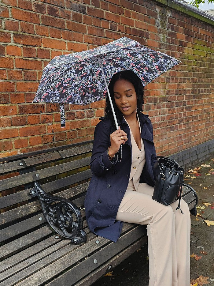Fulton 'Tiny' Compact Folding Umbrella - Meadow Fields