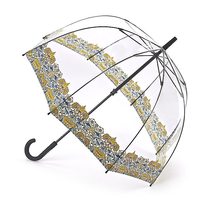 Morris&Co Patterned Birdcage Clear Dome Umbrella - Lodden