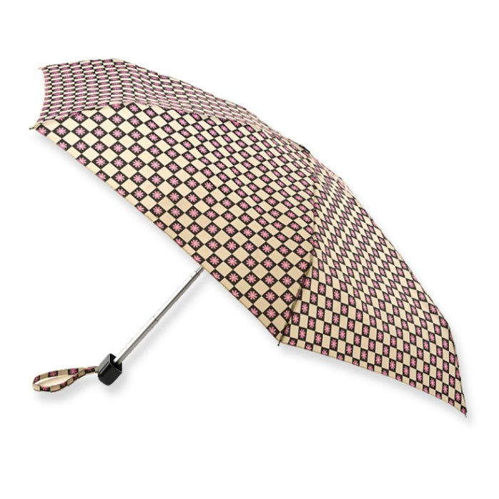 Fulton 'Tiny' Compact Folding Umbrella - Flower Check