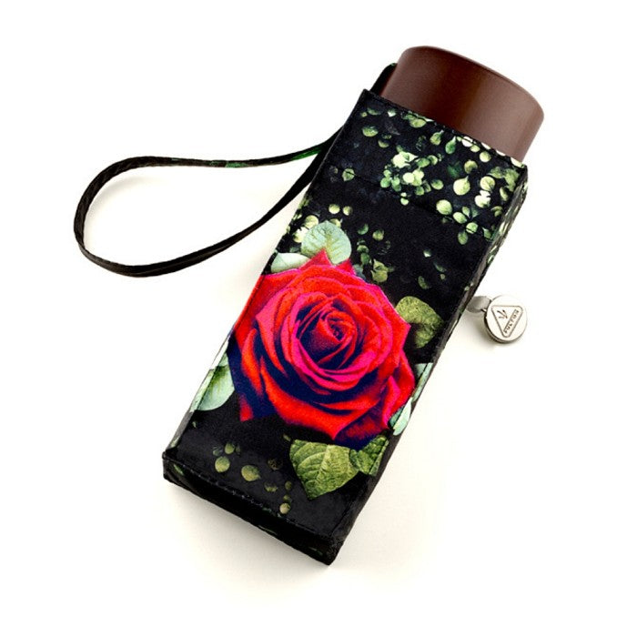 Fulton 'Tiny' Compact Folding Umbrella - Huge Rose