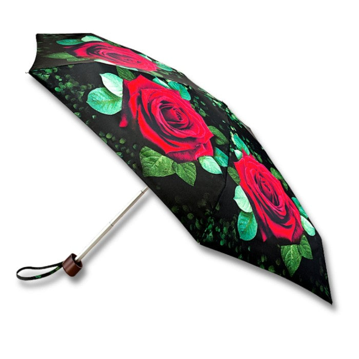 Fulton 'Tiny' Compact Folding Umbrella - Huge Rose