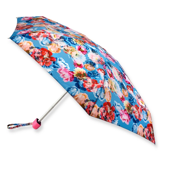 Fulton 'Tiny' Compact Folding Umbrella - Pretty Peony