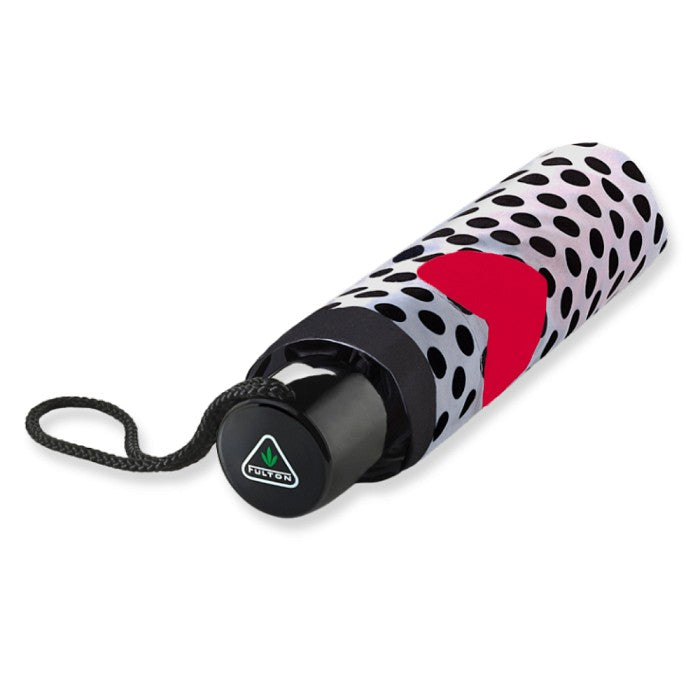 Fulton Minilite Folding Umbrella - Love Hearts Spot