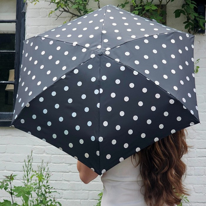 Fulton 'Tiny' Compact Folding Umbrella - Smiley Spot