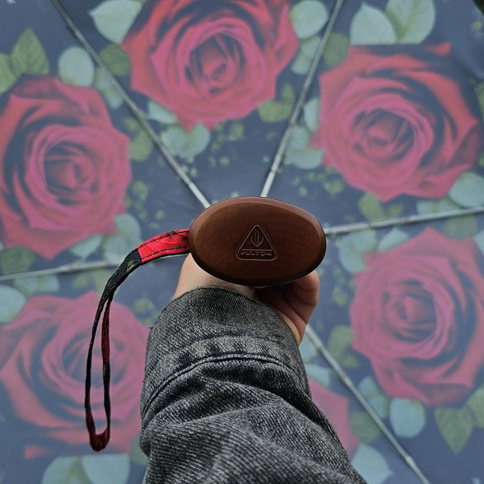 Fulton 'Tiny' Compact Folding Umbrella - Huge Rose