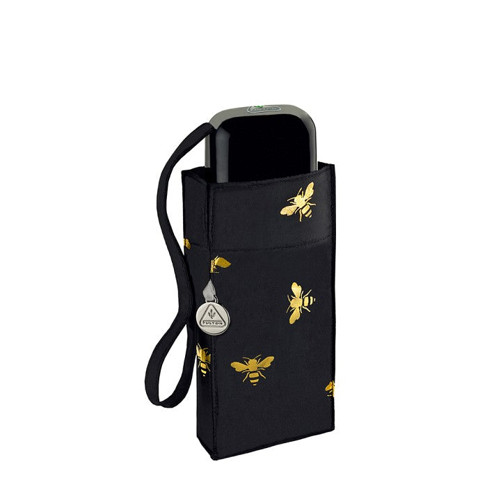 Fulton 'Tiny' Compact Folding Umbrella - Gold Bees