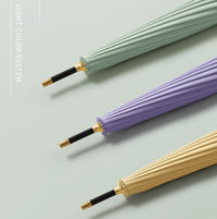 Wood Hook Automatic Walking Umbrella - 16 Ribs