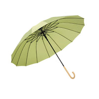 Wood Hook Automatic Walking Umbrella - 16 Ribs