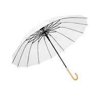 Wood Hook Automatic Walking Umbrella - 16 Ribs