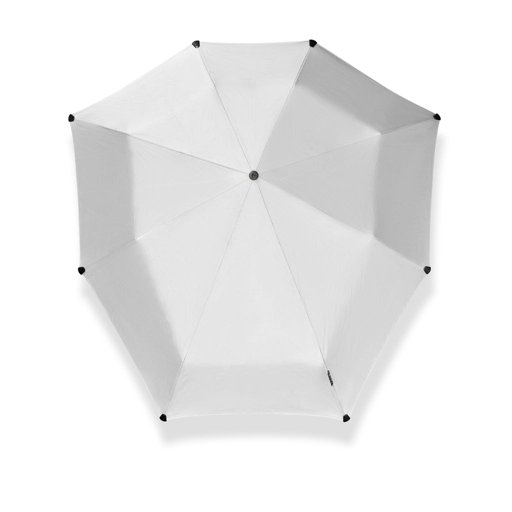 Senz Manual Folding Windproof Umbrella - Shiny Silver Metallic