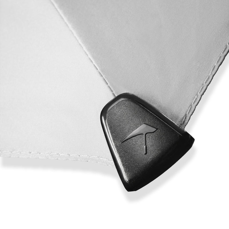 Senz Manual Folding Windproof Umbrella - Shiny Silver Metallic