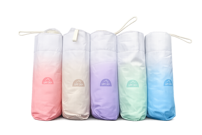 UW UPF 50+ Mini Compact Travel Umbrella - Two Tone