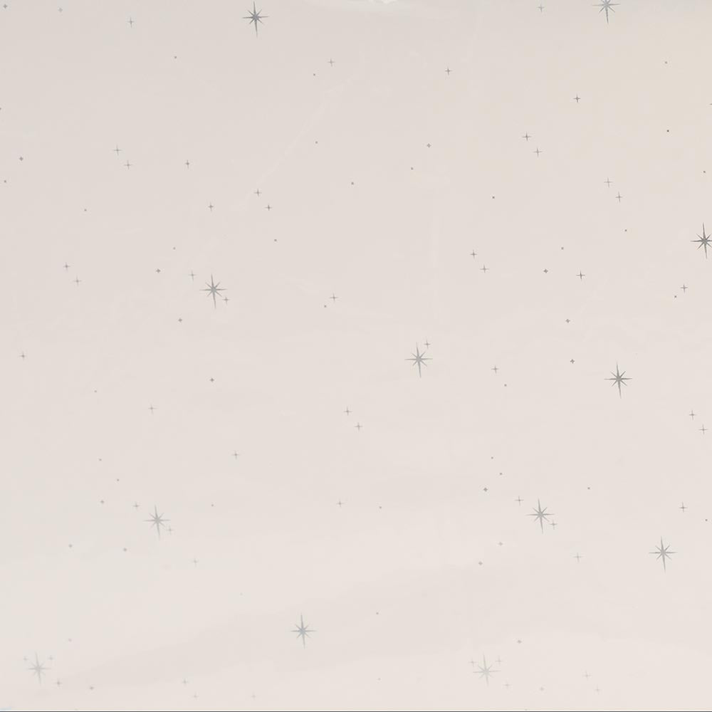 Clear PVC Compact Folding Umbrella - Silver Stars