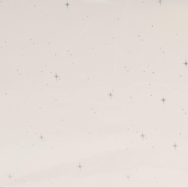 Clear PVC Compact Folding Umbrella - Silver Stars