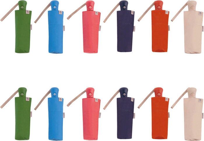 Bisetti UV 50+ Compact Automatic Eco Travel Umbrella - Bright Colourways