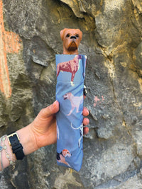 Fulton Curio Dog Handle Folding Umbrella | UPF 50+ UV Protection | Compact and Fun