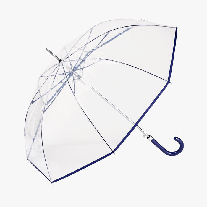 Clear Automatic Walking Umbrella - Coloured Border
