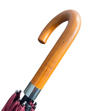 Large Automatic City Walking Umbrella - Wood Hook Handle - Umbrellaworld
