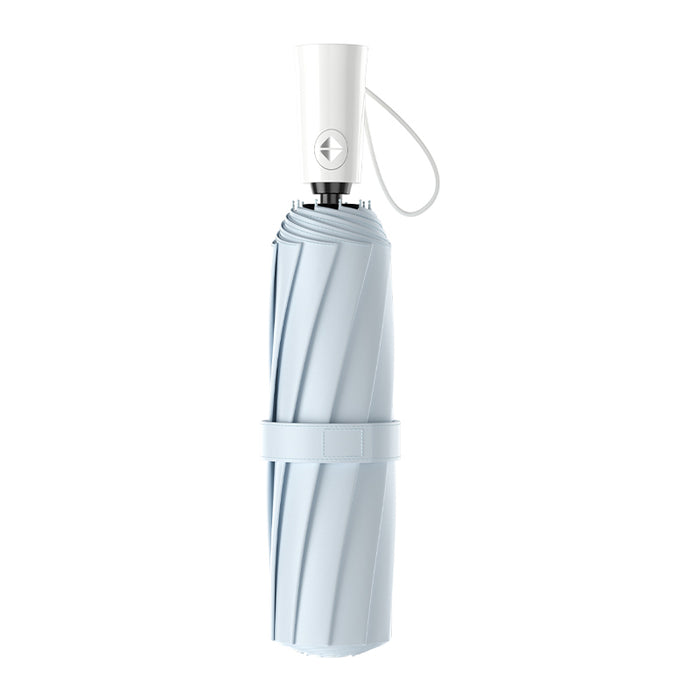 UW UPF 50+ Auto Supermini Travel Umbrella | Sun &amp; Rain Protection | 95cm Canopy | Periwinkle