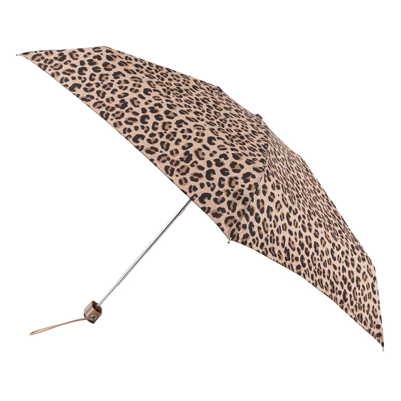 Totes ECO Tiny Compact Flat Umbrella - Animal On Animal Print