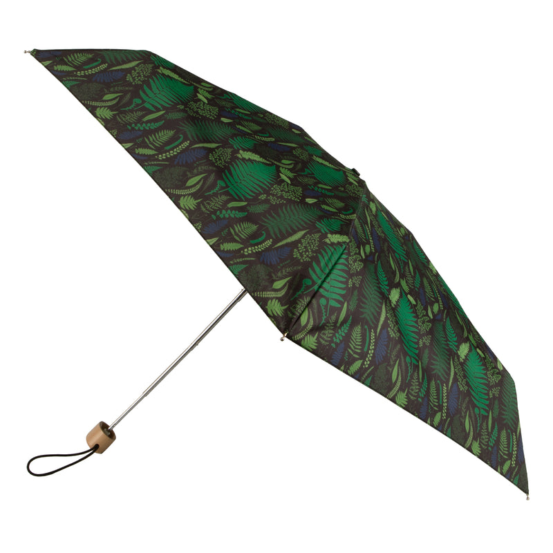 Totes ECO Tiny Compact Flat Umbrella - Fern