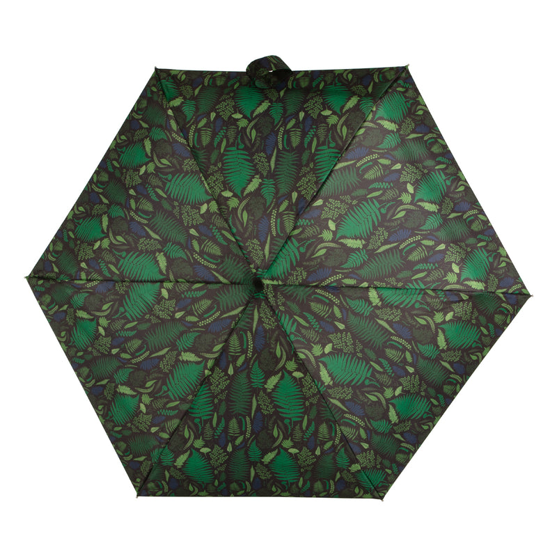 Totes ECO Tiny Compact Flat Umbrella - Fern