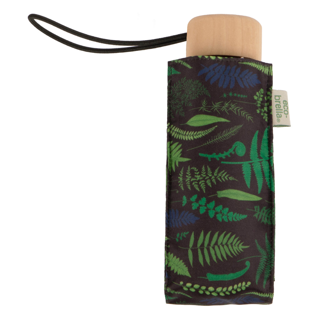 Totes ECO Tiny Compact Flat Umbrella - Fern