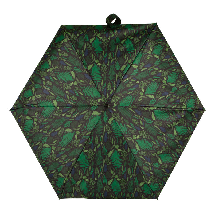 Totes ECO Tiny X-tra Strong 5 Section Folding Umbrella - Fern