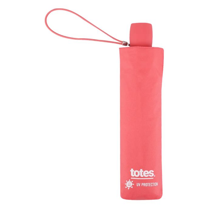 Totes UV 50+ Eco-Brella Supermini Umbrella  | Blocks 98% UV | 100% Recycled PET