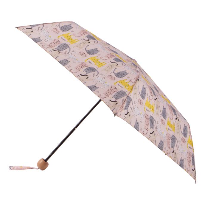 Totes NEW Eco-Brella Supermini Umbrella - Dotty Cats Print - Umbrellaworld