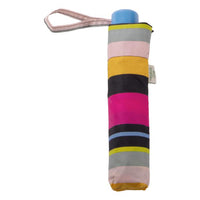 Totes NEW Eco-Brella Supermini Umbrella - Magenta Block Stripe - Umbrellaworld