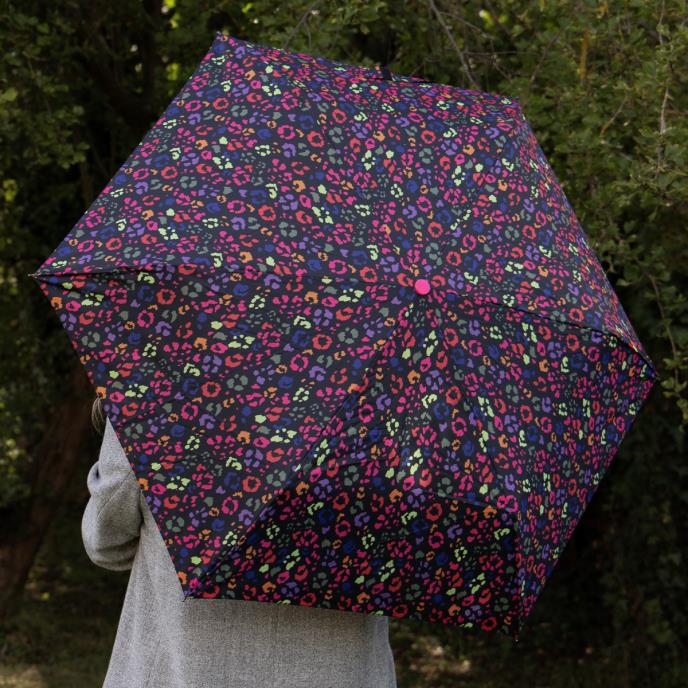Totes NEW Eco-Brella Supermini Umbrella - Multicolour Panther