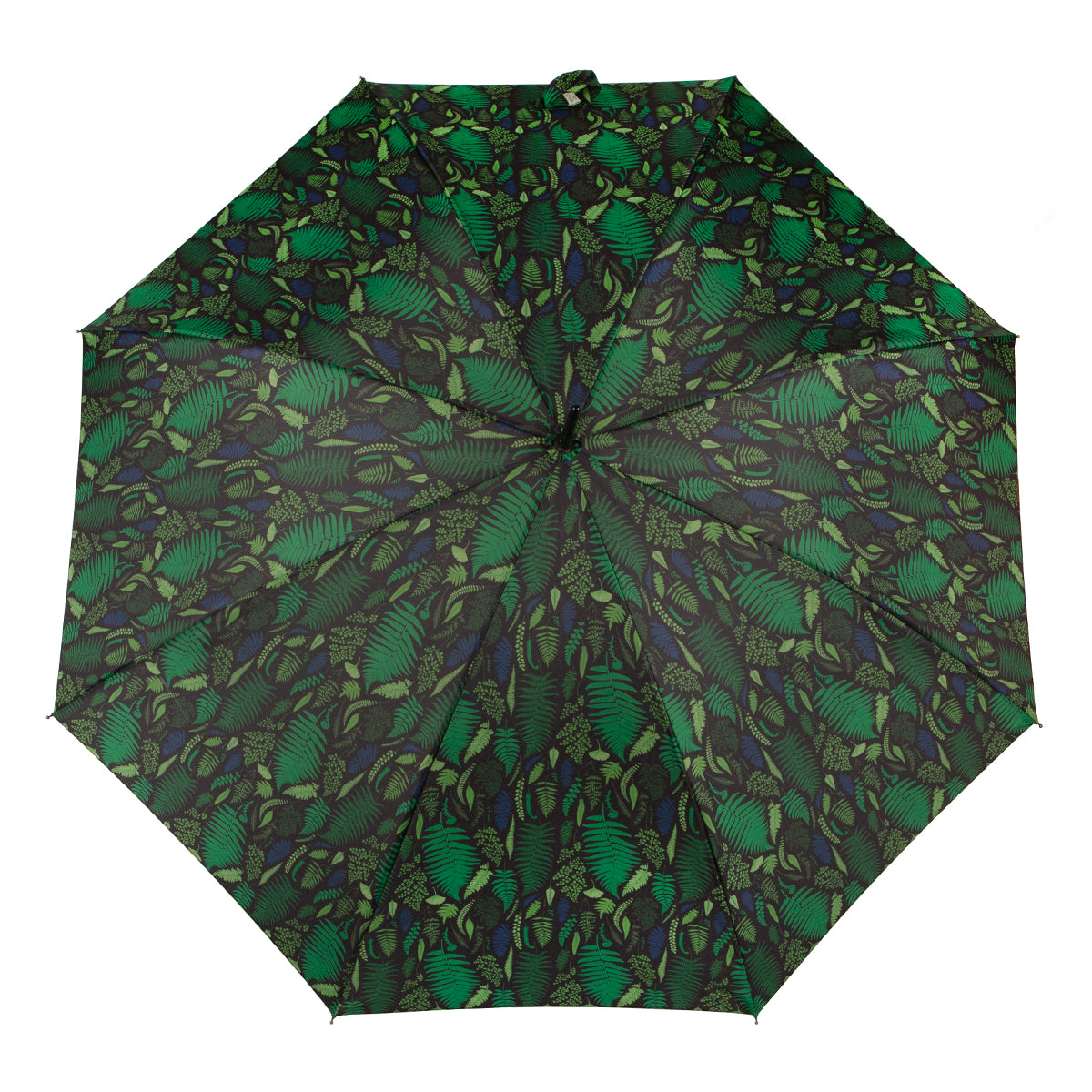 Totes ECO Automatic Walking Umbrella with Wood Handle - Fern