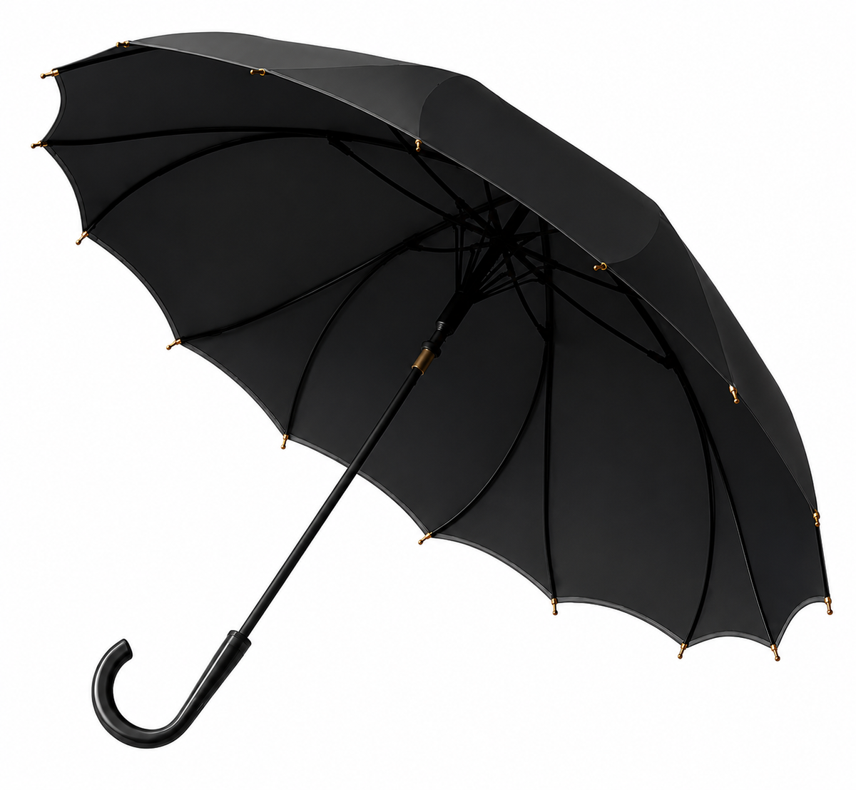 One Piece Canopy Auto Walking Umbrella | Fashion Colours | Fibreglass Frame | 105cm Canopy