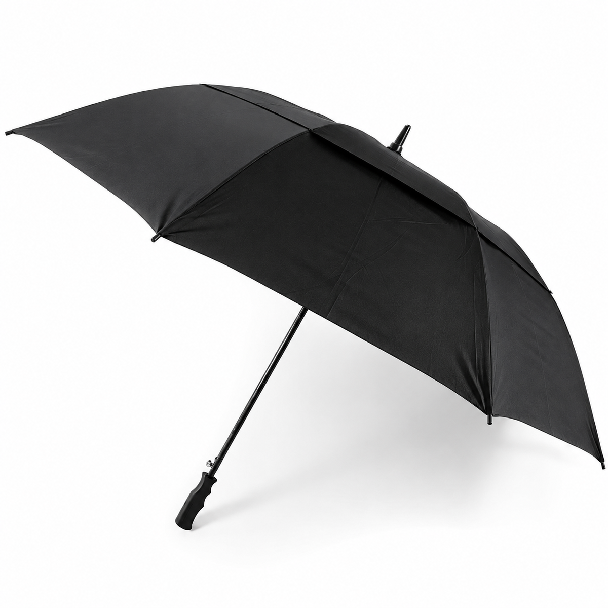 Fibreglass Auto Vented Windproof Golf Umbrella - Black - additional view - Umbrella World